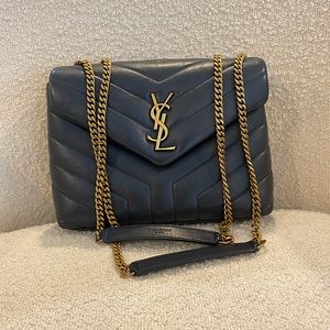 YSL small Lou Lou bag in Blue